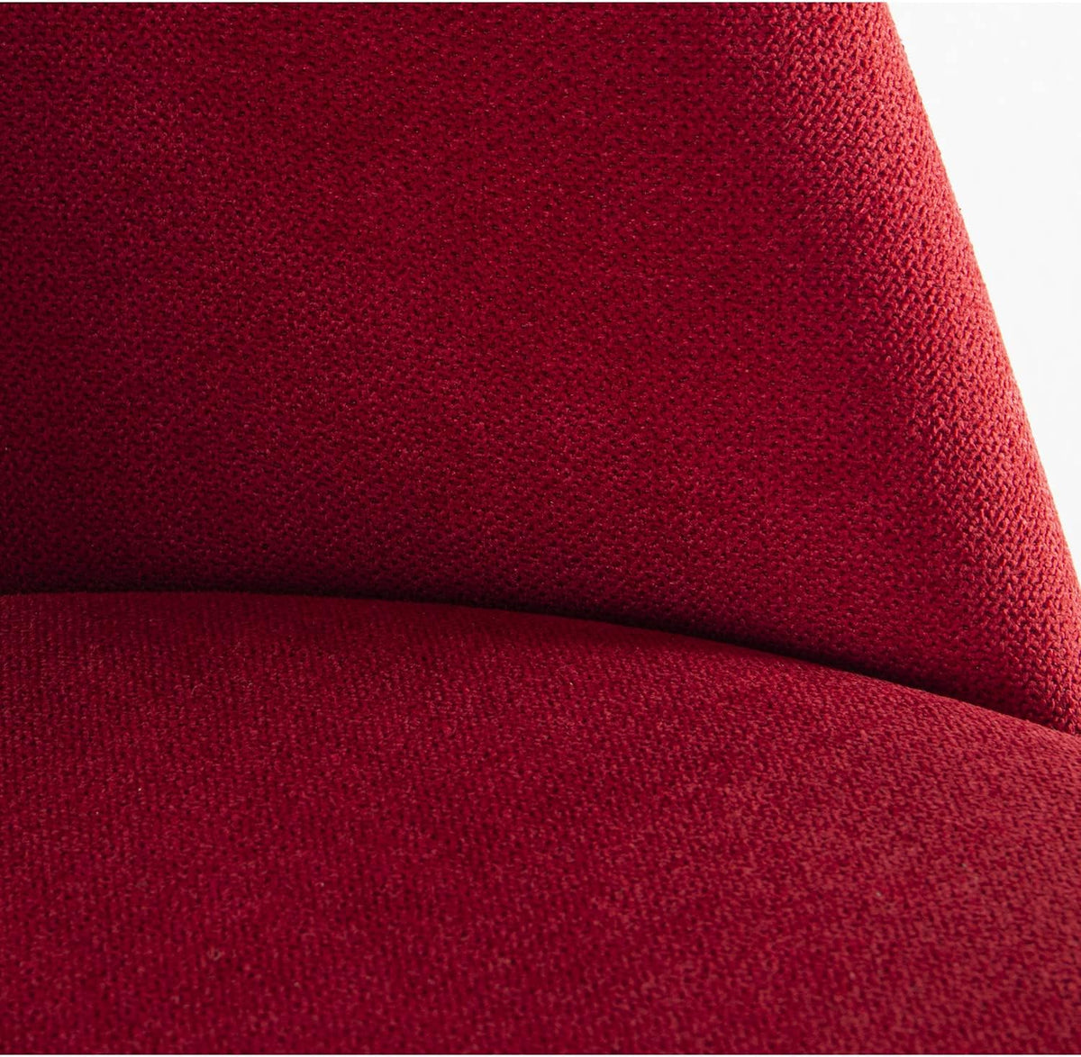 DRW Set van 4 stoelen van fluweel en metaal in rood en goud, 50 x 51 x 86 cm, zitvlak 47 cm
