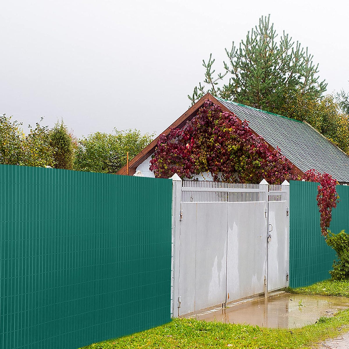 Privacy Scherm Balkon – Balkonbespanning – Tuinscherm – Schuttingafscherming – Balkonafscheiding – Weerbestendig PVC – 9x1,2 Meter Groen