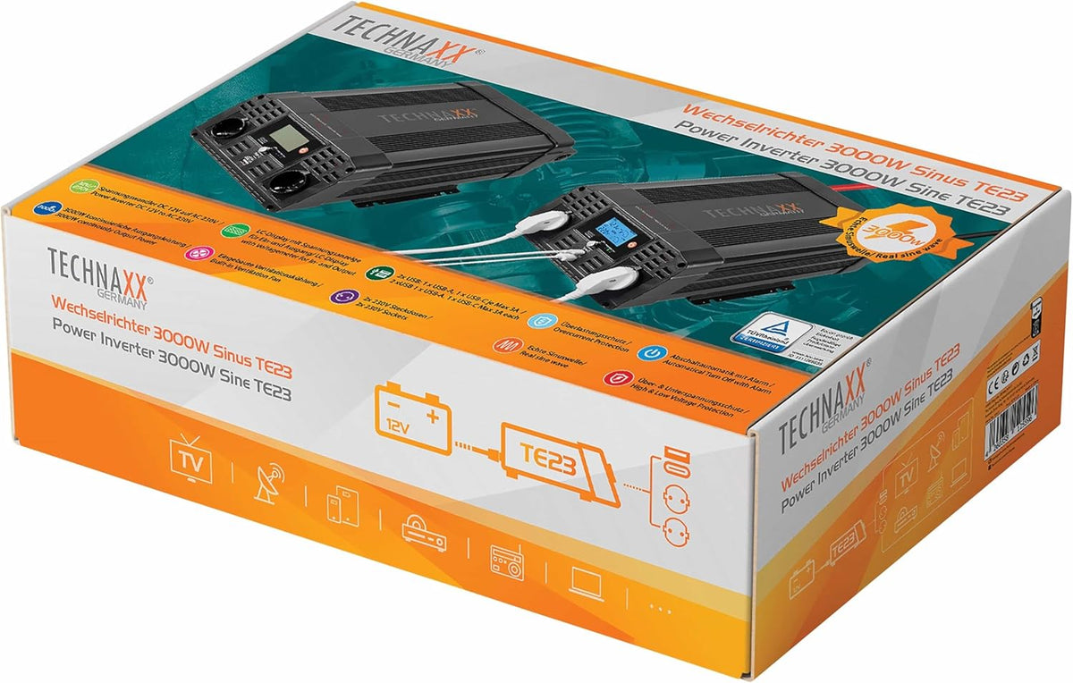 Technaxx Omvormer TE23 3000W 12V - 230V