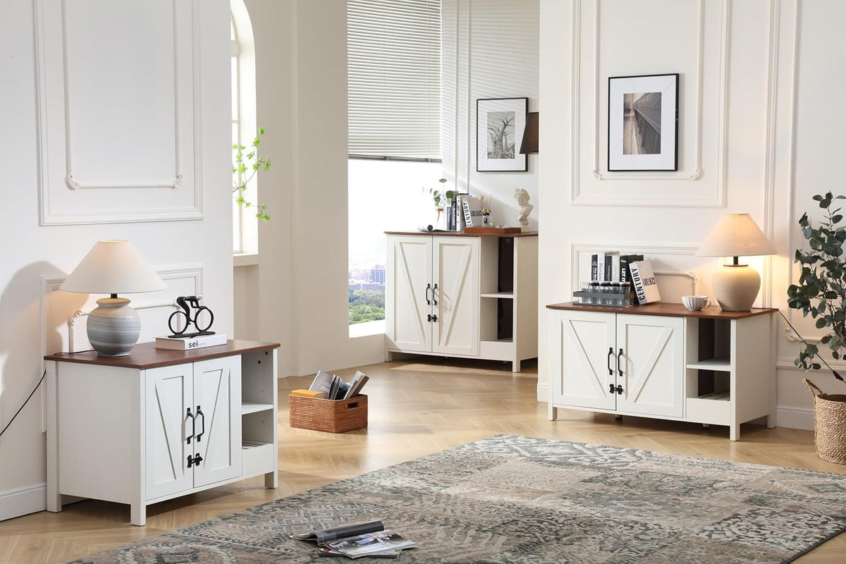 Kattenbakkast – Kattenbakmeubel – Kattenbakverstopper – Kattenbakkast – Kattenbakkastje – Grote Afmeting 105x68x89 cm – Verstelbare Opbergrek & Kattenbakverzamelaar – Wit