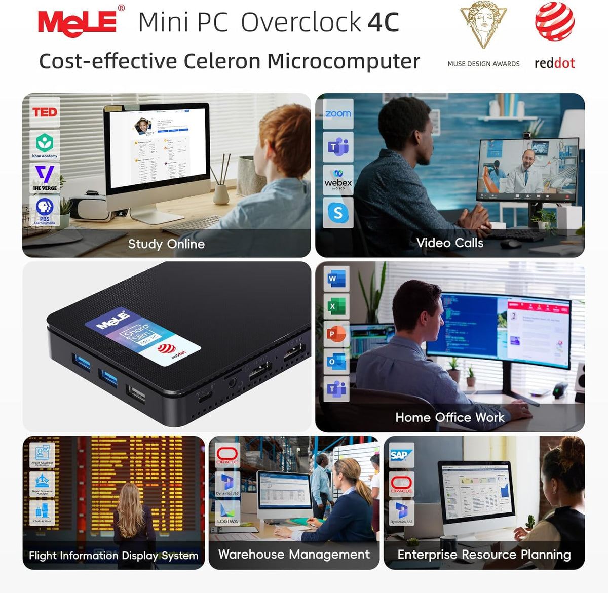 Mini PC – Mini Desktop – Compacte PC – Kleine Computer – Krachtige Mini PC – 12e Gen Processor 8 Cores – 32GB RAM 512GB SSD Uitbreidbaar
