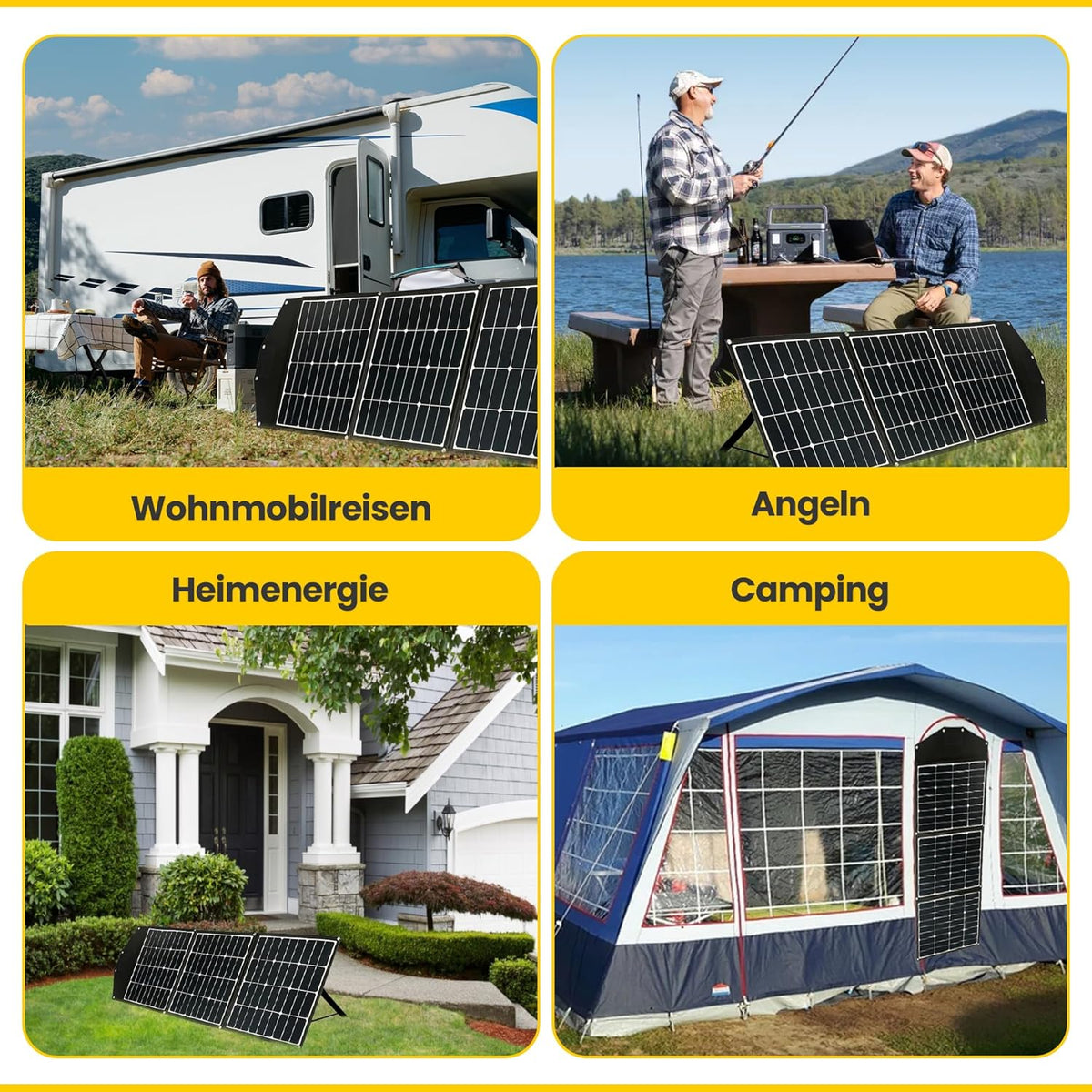 Offgridtec© FSP-2 135W opvouwbaar zonnepaneel met zeer effectieve zonnecellen zonder laadregelaar met praktische draaggreep en opbergruimte voor kabel. Voor camping, reizen, boot caravan
