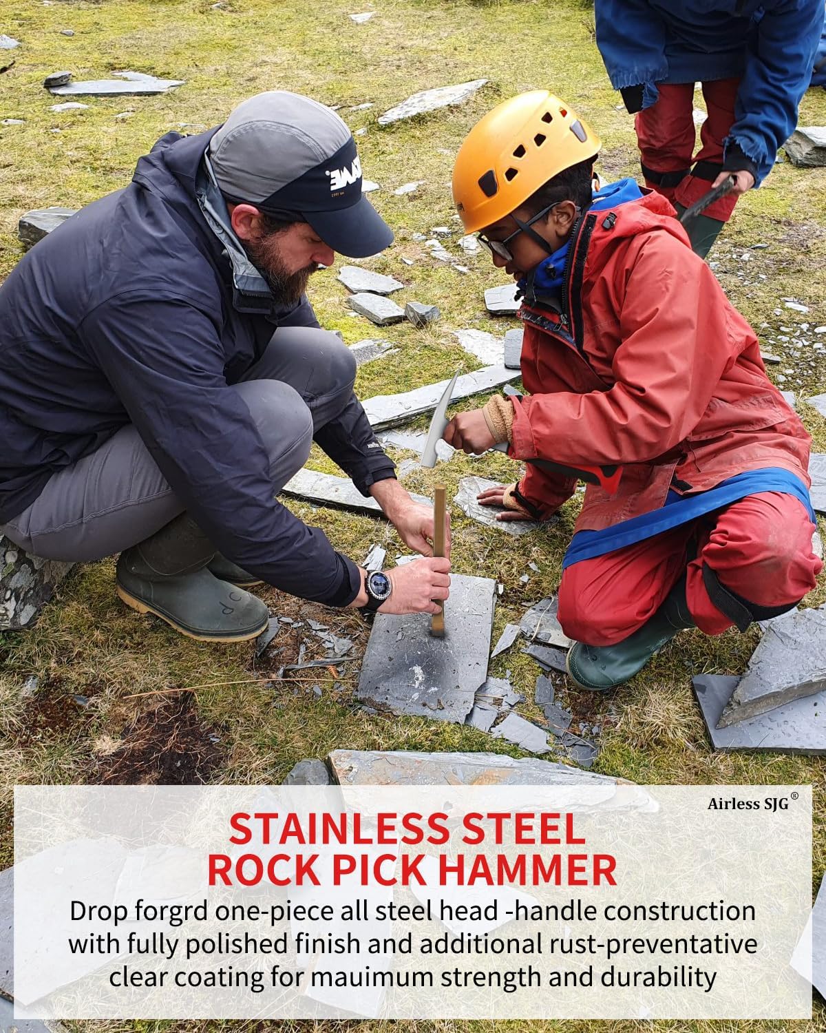 14 stuks inclusief een geologische hamer, apparatuur voor goudpannen en prospectie, geologiegeschenken voor volwassenen (MC1)