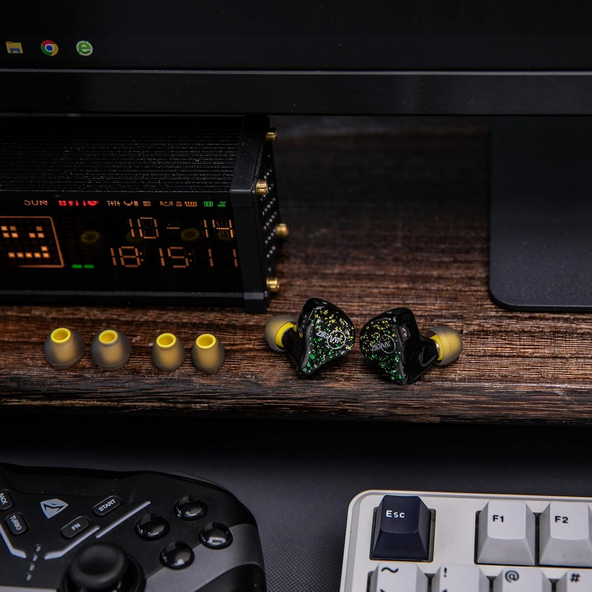 Linsoul ZiiGaat x HBB: Arcadia In-Ear Monitor, 1DD+2BA hybride oortelefoon IEM, bedrade gaming oordopjes, professionele geluidsisolerende binnen-ear monitoren met afneembare IEM-kabel voor muzikanten