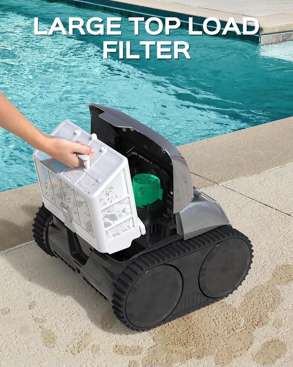 WYBOT C1 Robot Piscine avec Planification D'itinéraire Intelligente, Nettoyage Entièrement Automatique du Sol, Ligne de Flottaison, Murs, Jusqu'à 150 mins, Triple Moteur Amélioré idéal pour 150 ㎡