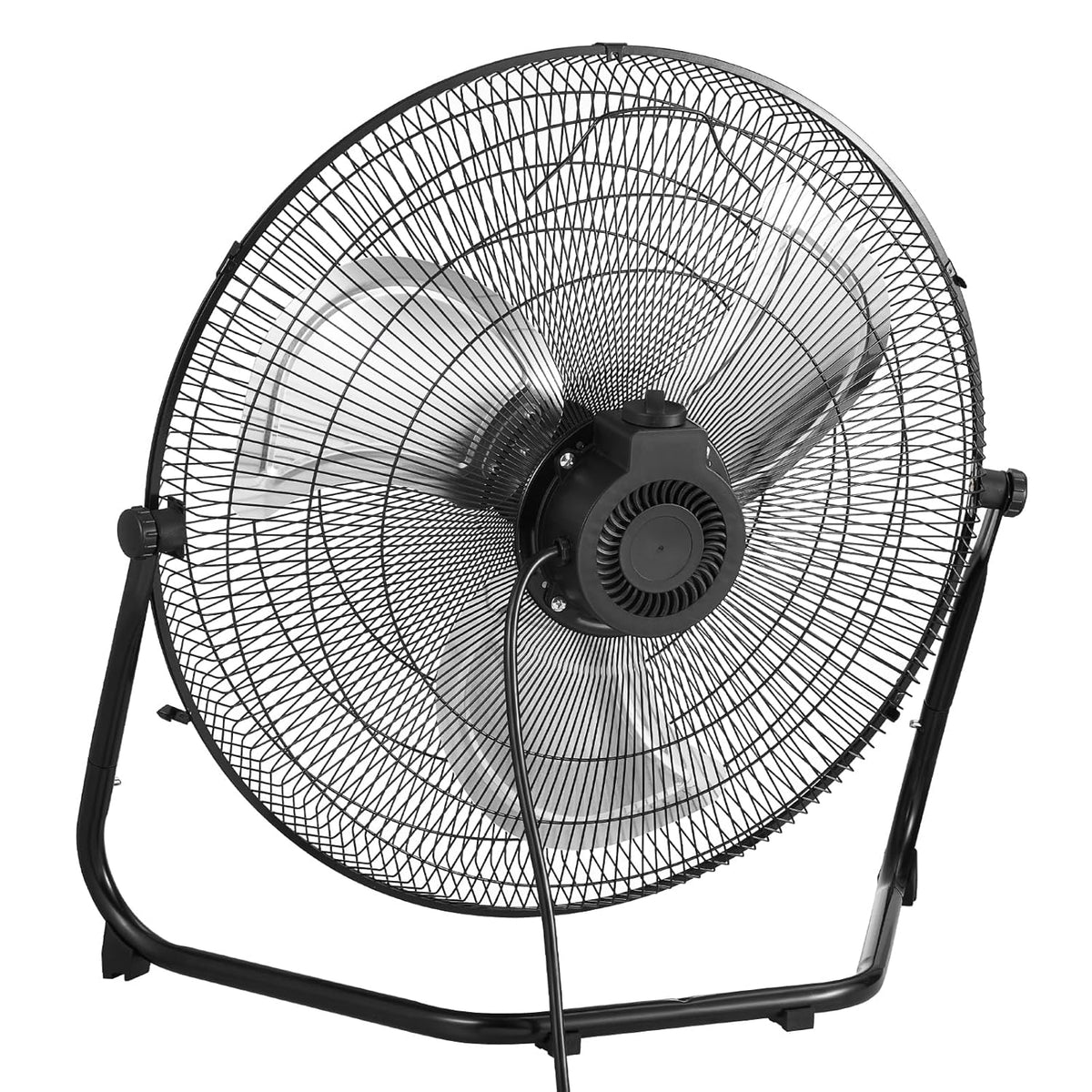 VEVOR Vloerventilator, 3 snelheden, industriële ventilator van robuust metaal, 508 mm, 360 graden helling, windsnelheid 6,5 m/s, voor thuis, garage, winkel, slaapkamer, 2 stuks