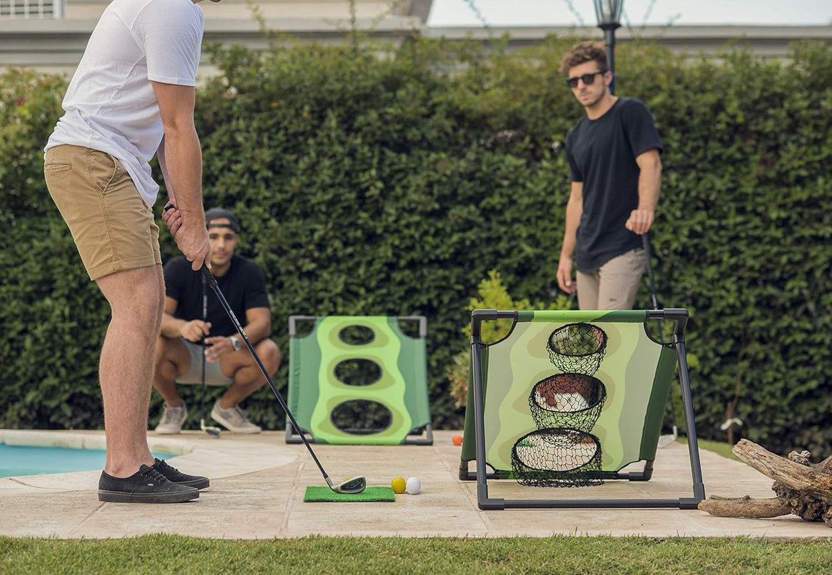 Par 1 Golf en cornhole spel voor de achtertuin, voor mannen, golfaccessoires, golf chipping game, golfuitrusting, golfspellen voor volwassenen binnen, golfuitrusting, trainingsapparatuur voor golf