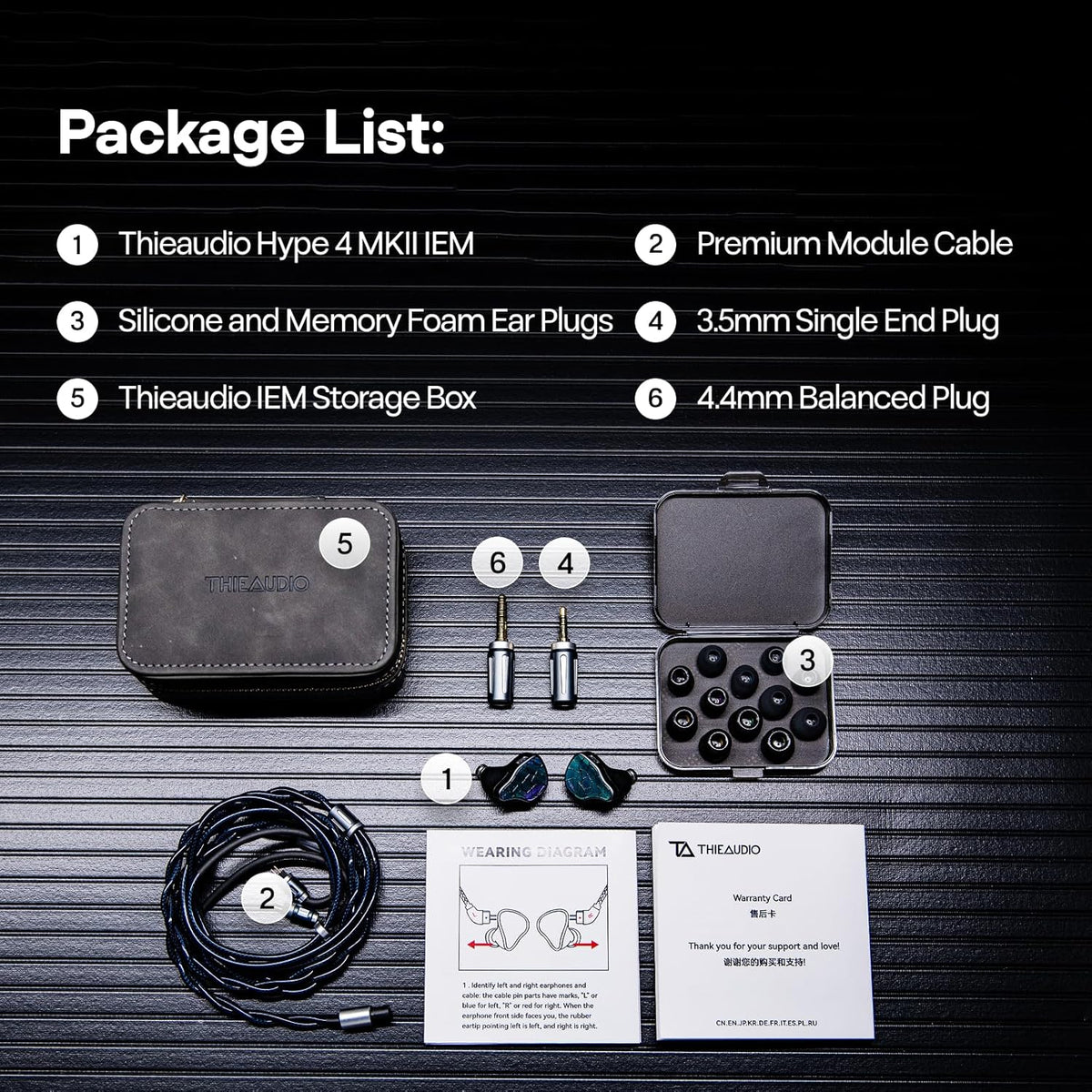 Hybride In-Ears – IEM – Oordopjes – HiFi Oortjes – In-Ear Monitor – 2DD+4BA Hybride Drivers – CNC-Aluminium Behuizing Met Modulaire 3,5/4,4mm-Kabel