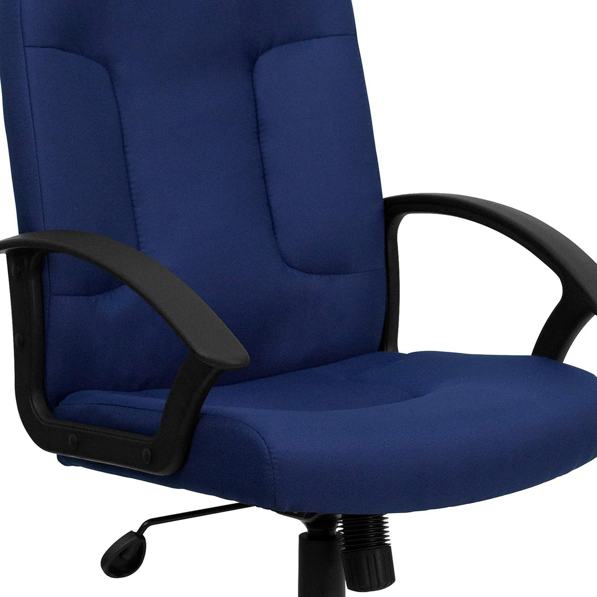 Bureaustoel – Kantoorstoel – Werkstoel – Stofferige stoel – Bureaufauteuil – Marineblauw – Middelhoge Rugleuning – Ademend Stofzitting