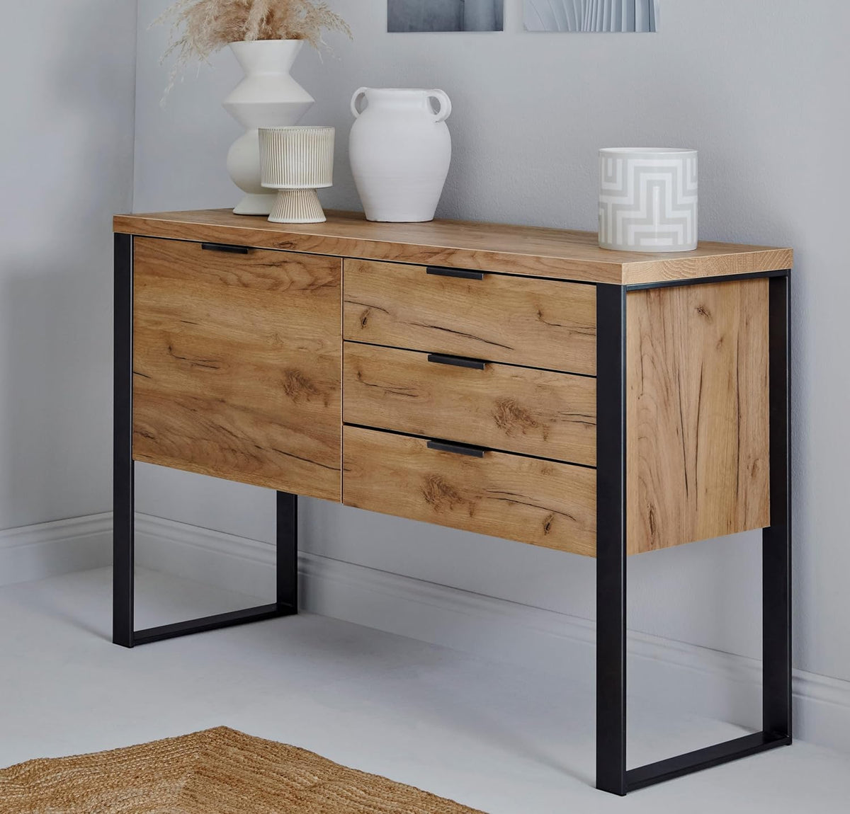 Jahnke Sideboard, Engineered Wood, Kerneiken, One Size