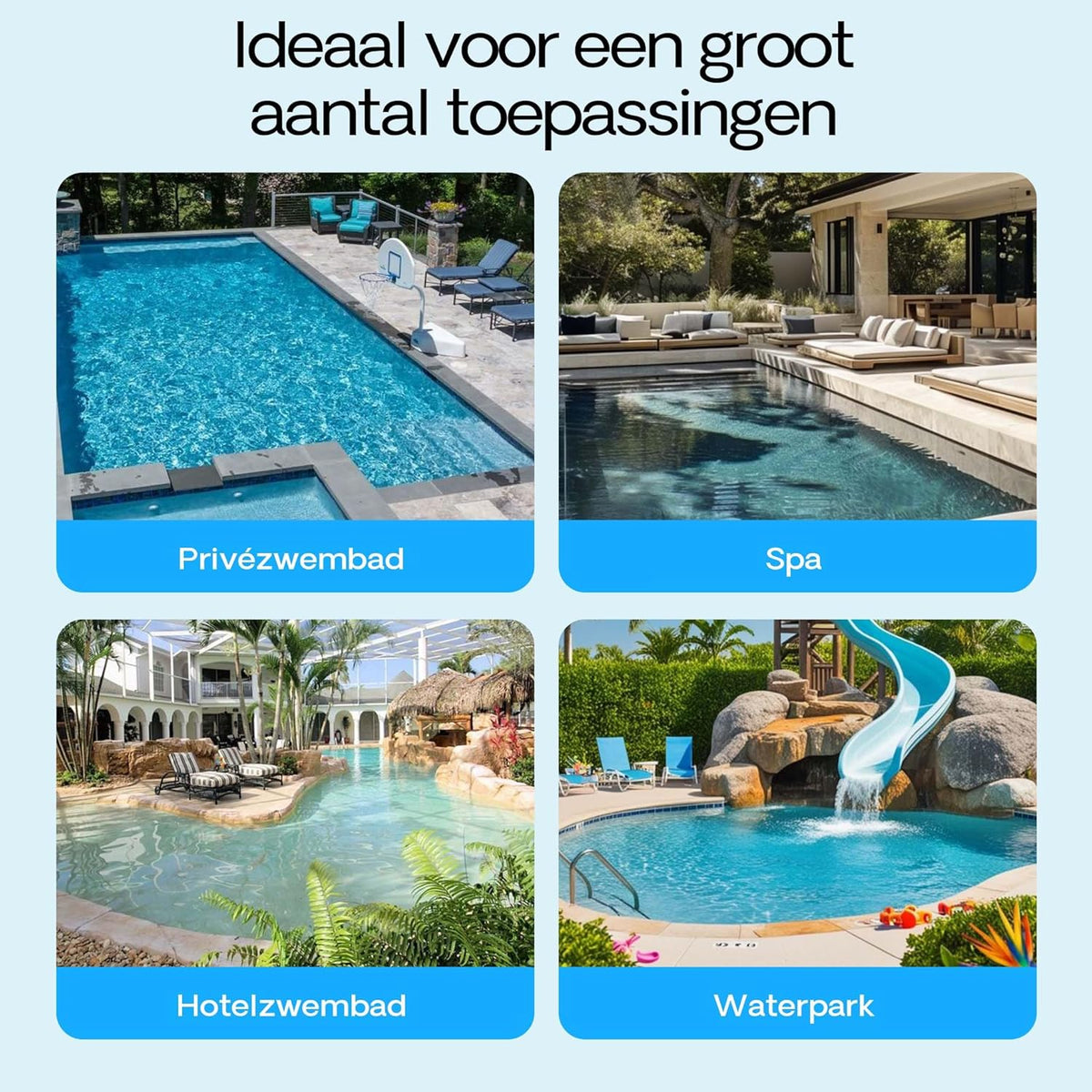 XPOtool zwembadpomp met variabele snelheid 750 W poolpomp 21.000 l/h circulatiepomp opvoerhoogte 17m