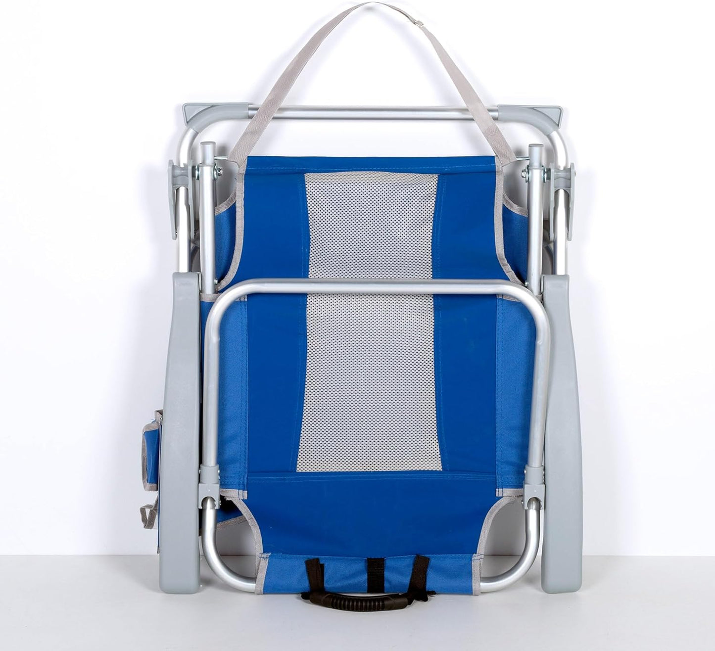 AKTIVE Verpakking met 2 klapstoelen, 5 posities, blauw, 49 x 56 x 78 cm, inclusief gewatteerde kussens, zijzak, handgrepen, max. 110 kg, kantelbeveiliging, meerdere posities, verstelbare rugleuning