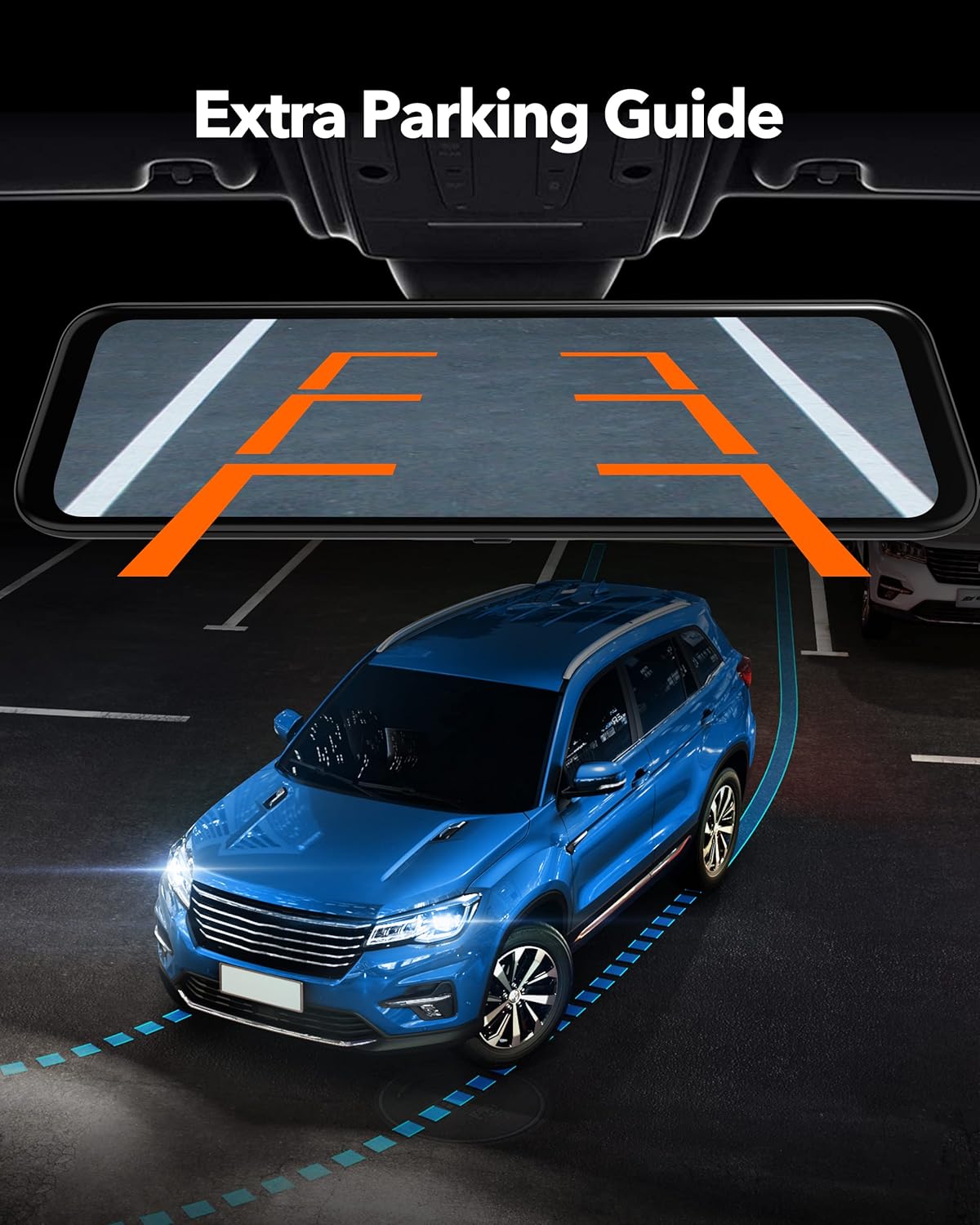 Dashcam Spiegel – Achteruitkijkspiegel Dashcam – Spiegel Dashcam – Dual Dashcam Auto – Auto Camera Voor En Achter – 12 Inch Scherm – 4K Voorcamera, 1080P Achtercamera, GPS En 64GB TF Kaart