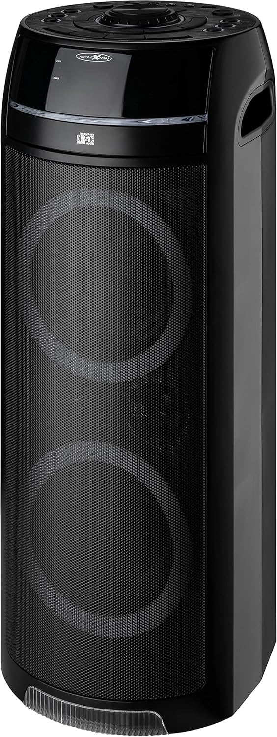 Mobiele Bluetooth Party Speaker Zwart – Discoluidspreker – Partybox – Bluetooth Speaker – Luidspreker – Ingebouwde Cd-Speler – Ledverlichting Met Meerdere Lichtstanden