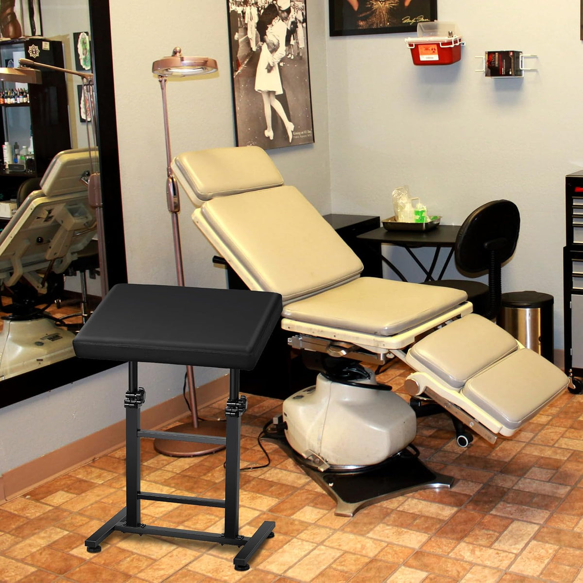 POARMEEY XXL Tattoo Armsteun Stand Professionele Tattoo Armsteun met Groot Zacht Kussen en Verstelbare Hoogte Hoek voor Studio