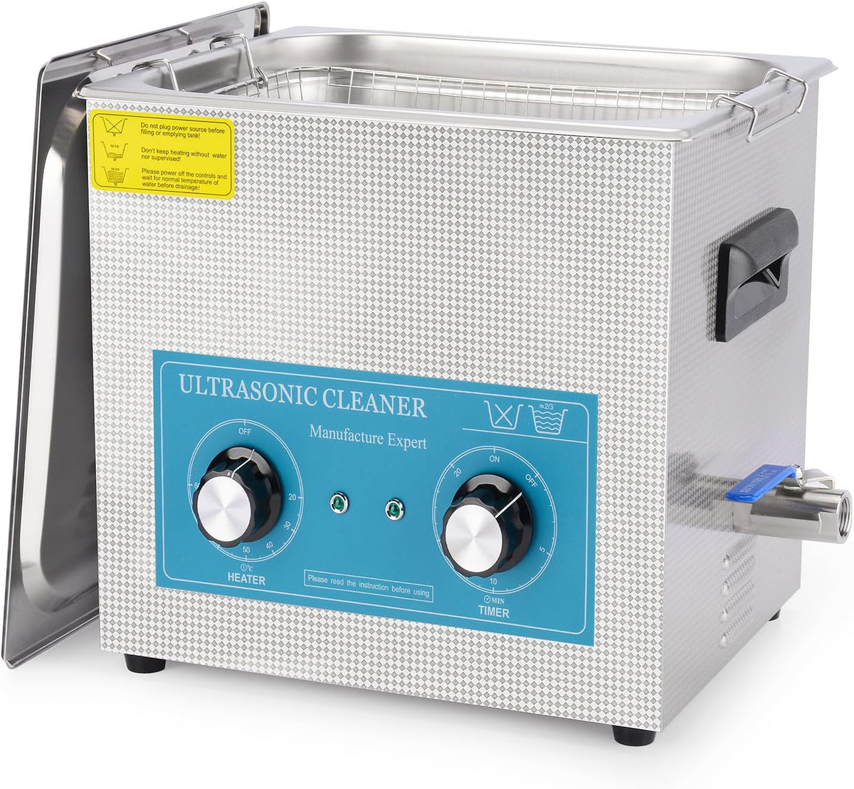 Ultrasone Reiniger – Ultrasoon Schoonmaakapparaat – Ultrasone Wasbak – Reinigingsbad – 10 Liter – 304 Roestvrij Staal – Timer en Verwarming