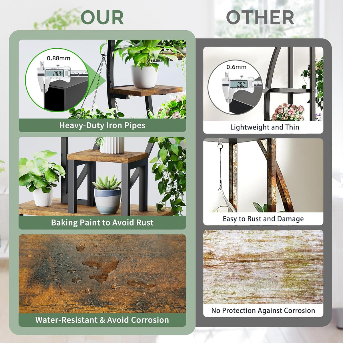 Plantenstandaard kweeklampen 160 Cm – Plantenrek – Plantenhouder – Bloemenstandaard – Displayplank – 9-Laags Hoekmodel – Volspectrum Kweeklampen – Metalen Frame Met Waterbestendige Planken