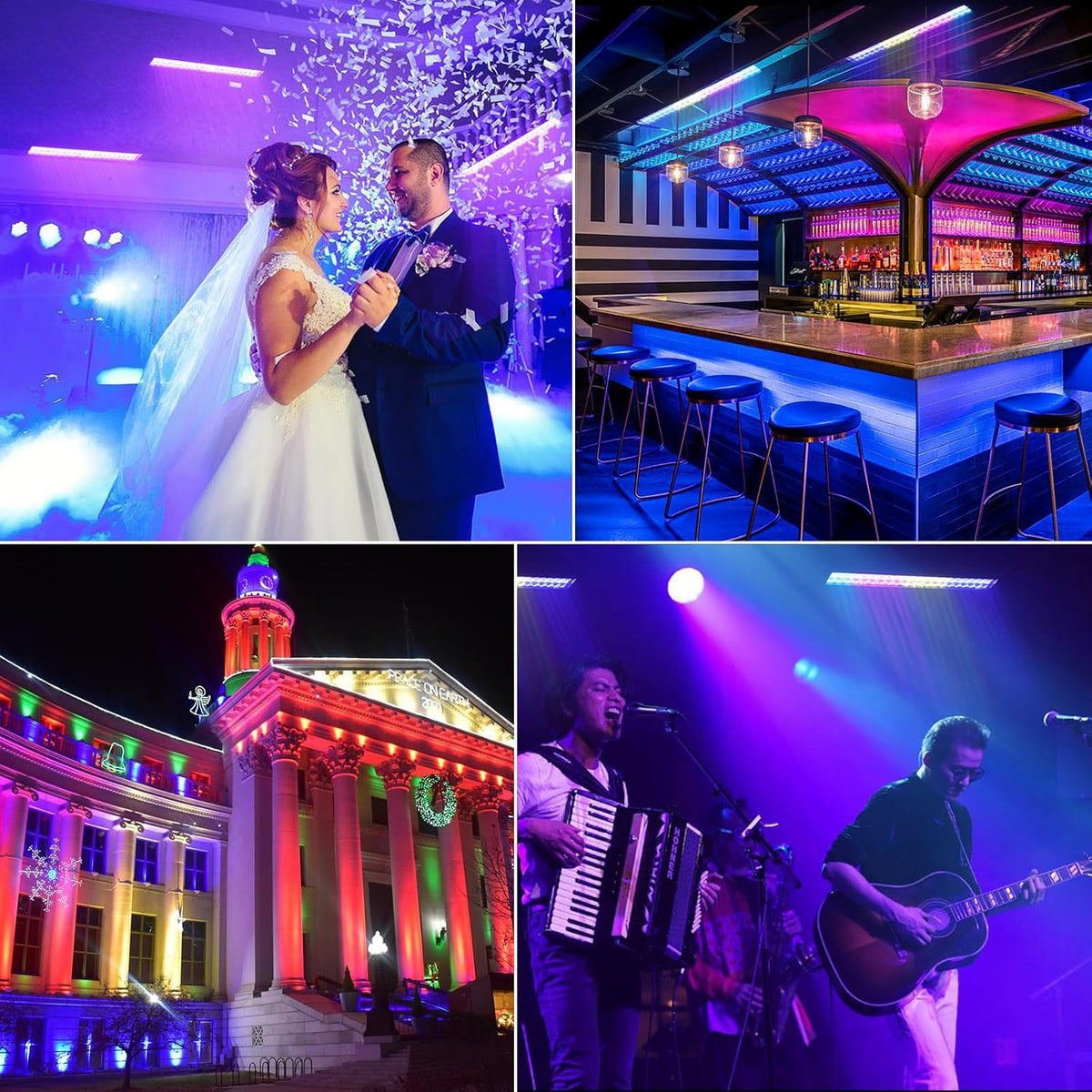 BETOPPER LF1421 Matrix LED Light Bar RGBW, 35 Segments, 4.4° Beam, Strobe 30Hz, DMX512 for Stage Effects, Pixel Mapping - QUORE