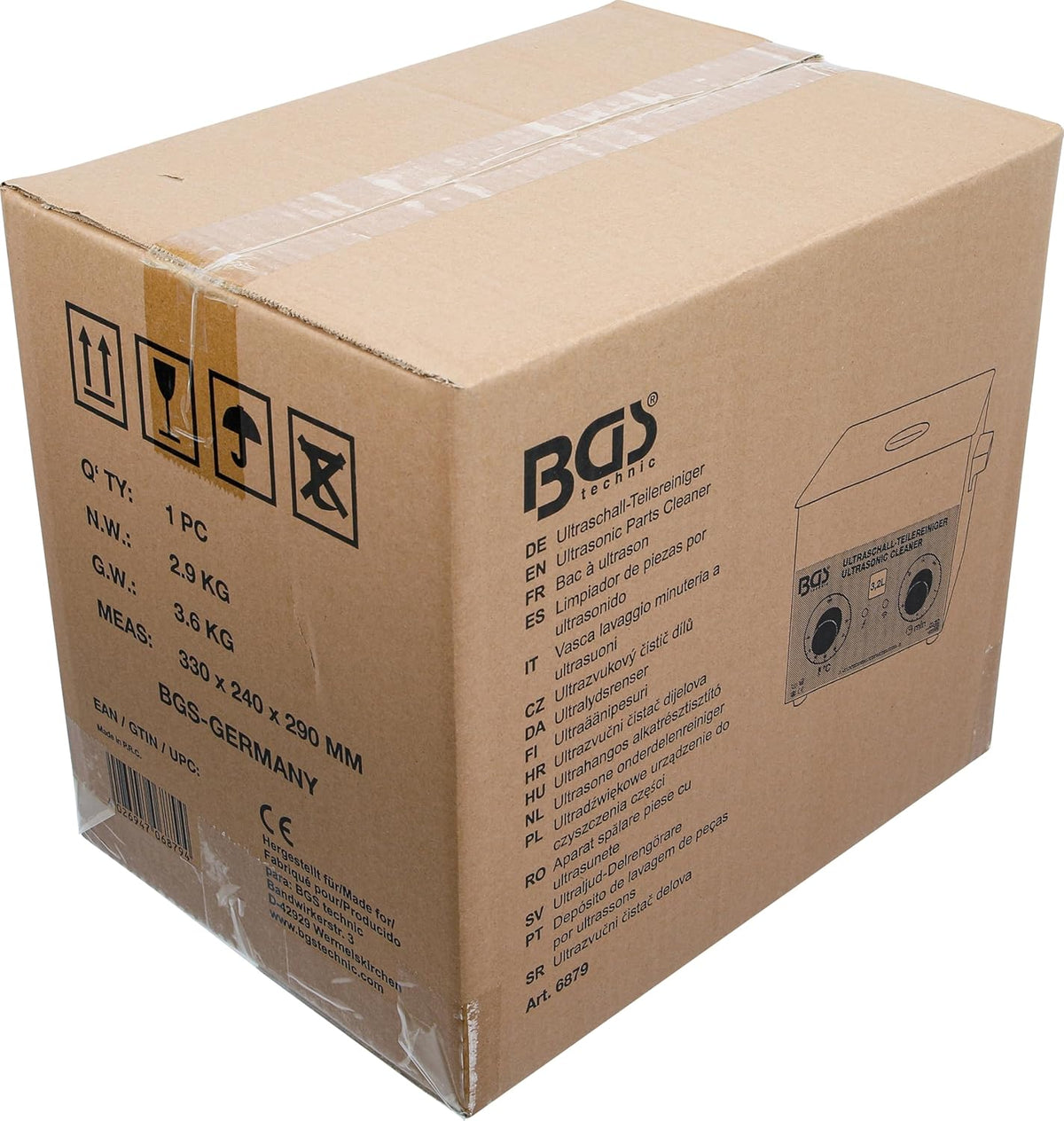BGS 6879 | Ultrasone onderdelenreiniger | 3,2 l