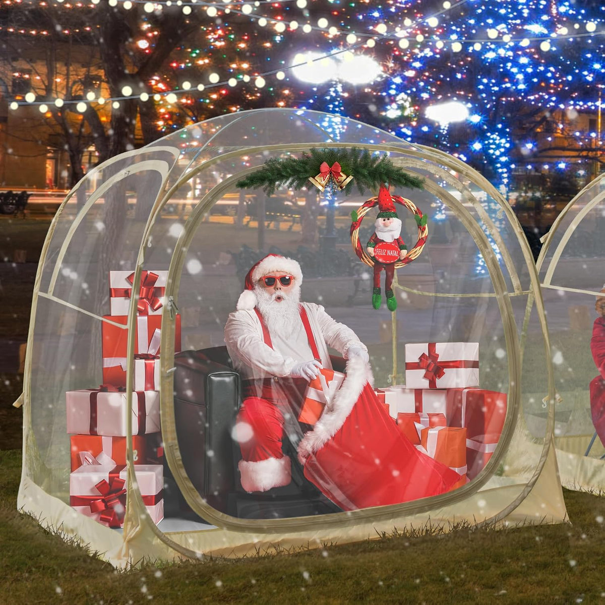 EighteenTek Sporttent - Instant Tent Shelter - Outdoor Bubble Tent 1-6 Persoon - Regentent Camping Zonoverkapping Pop Up - Helder, Patent Beschermd Ontwerp