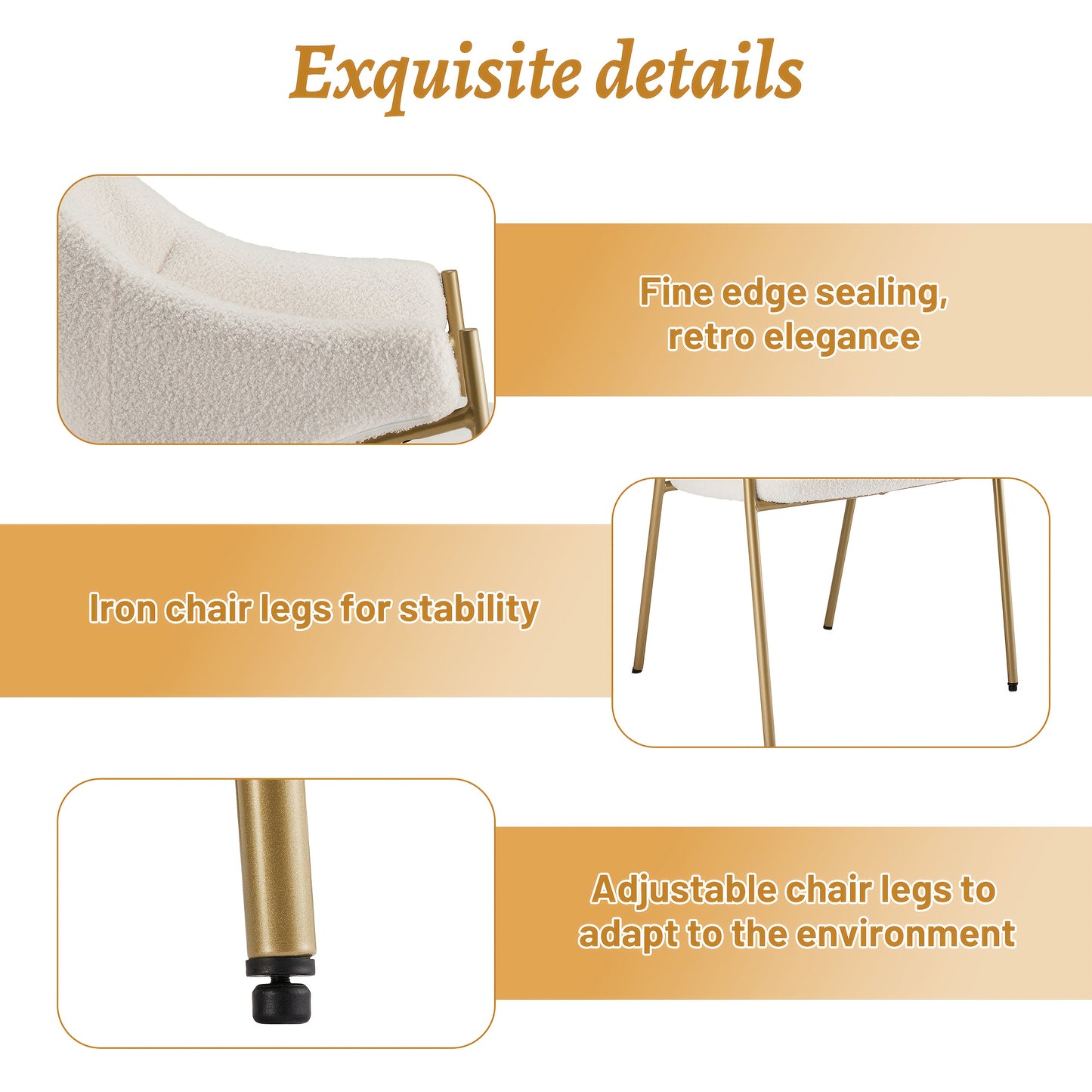 Armstoel – Eetkamerstoel – Fauteuil – Stoel – Zitstoel – Wit – Ergonomisch Ontwerp – Stevig Metalen Frame