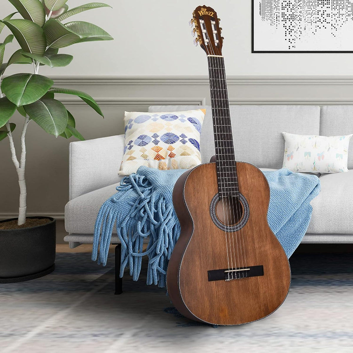Winzz Klassieke Gitaar 4/4 Volwassenen, Klassieke Gitaar voor Beginners 39 Inch