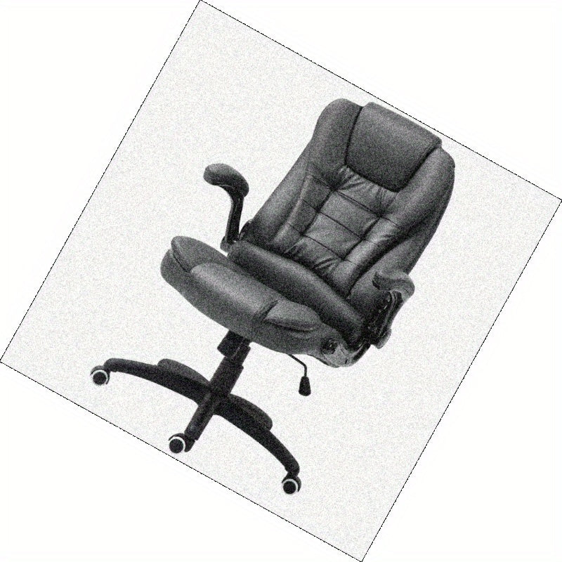 Ergonomische Bureaustoel – Bureaustoel Office Chair – Werkstoel – Draaistoel – Thuiswerkstoel – Verstelbare Zithoogte & Kantelfunctie – Kunstleren Bekleding Donkergrijs