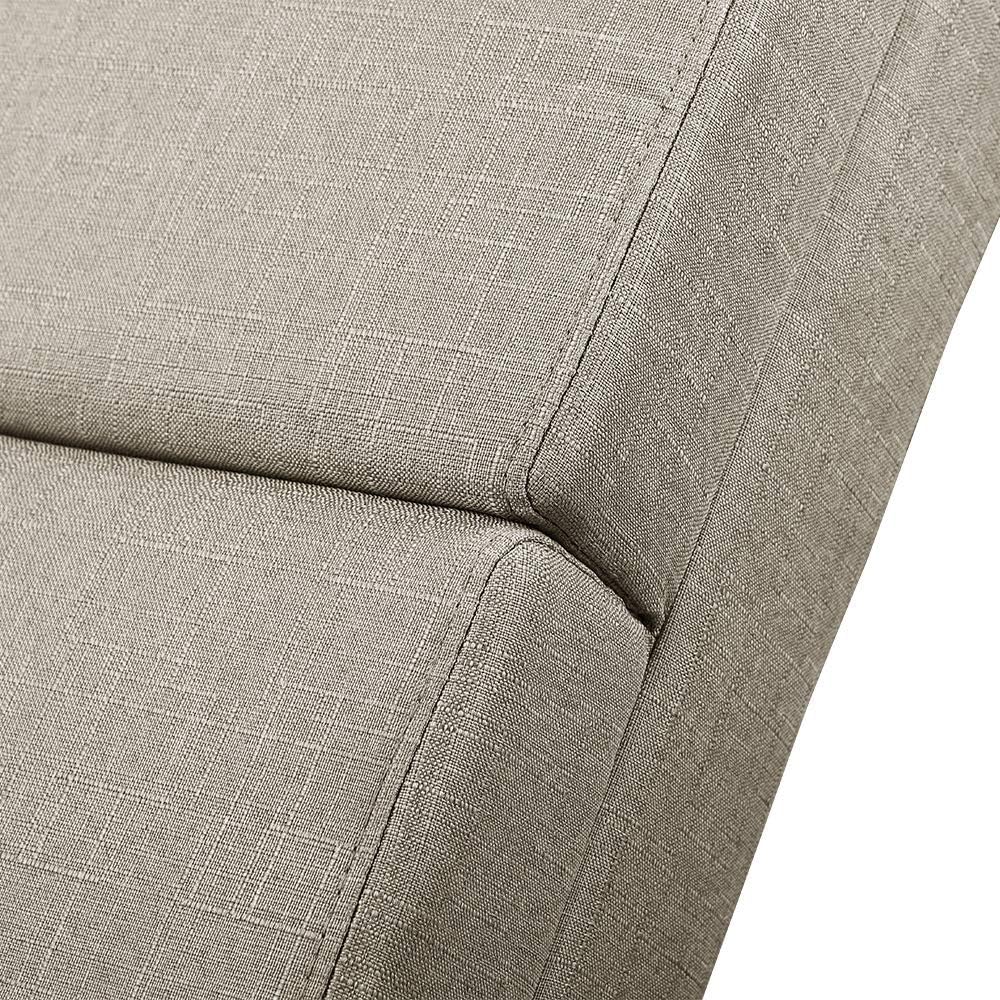 CASARIA London Relaxation Lounger XXL 186x89x55cm | Ergonomic Fabric Padded | 180kg Load Capacity | Living Room Office Furniture Indoor Chaise Longue Chair Seat | Beige Fabric - QUORE