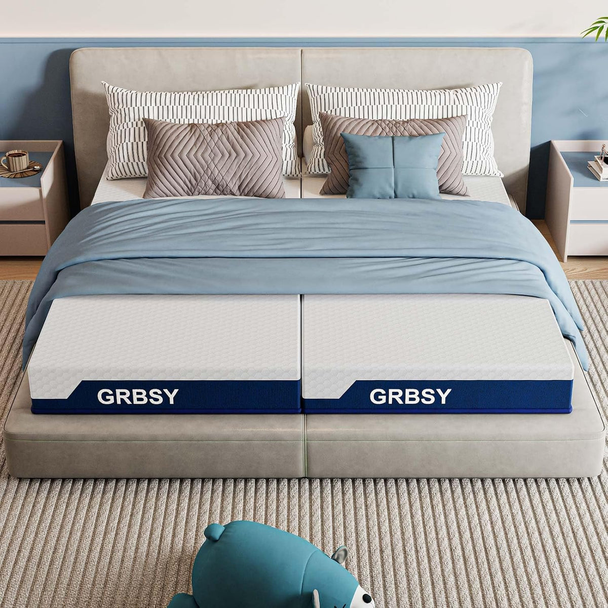 Matras, koudschuimmatras met koeler, huidvriendelijk speciaal weefsel, ergonomisch ondersteunend, gel- en bamboehoutskoolschuim, hypoallergeen, 120 nachten proefslapen, 120 x 200 x 26 cm