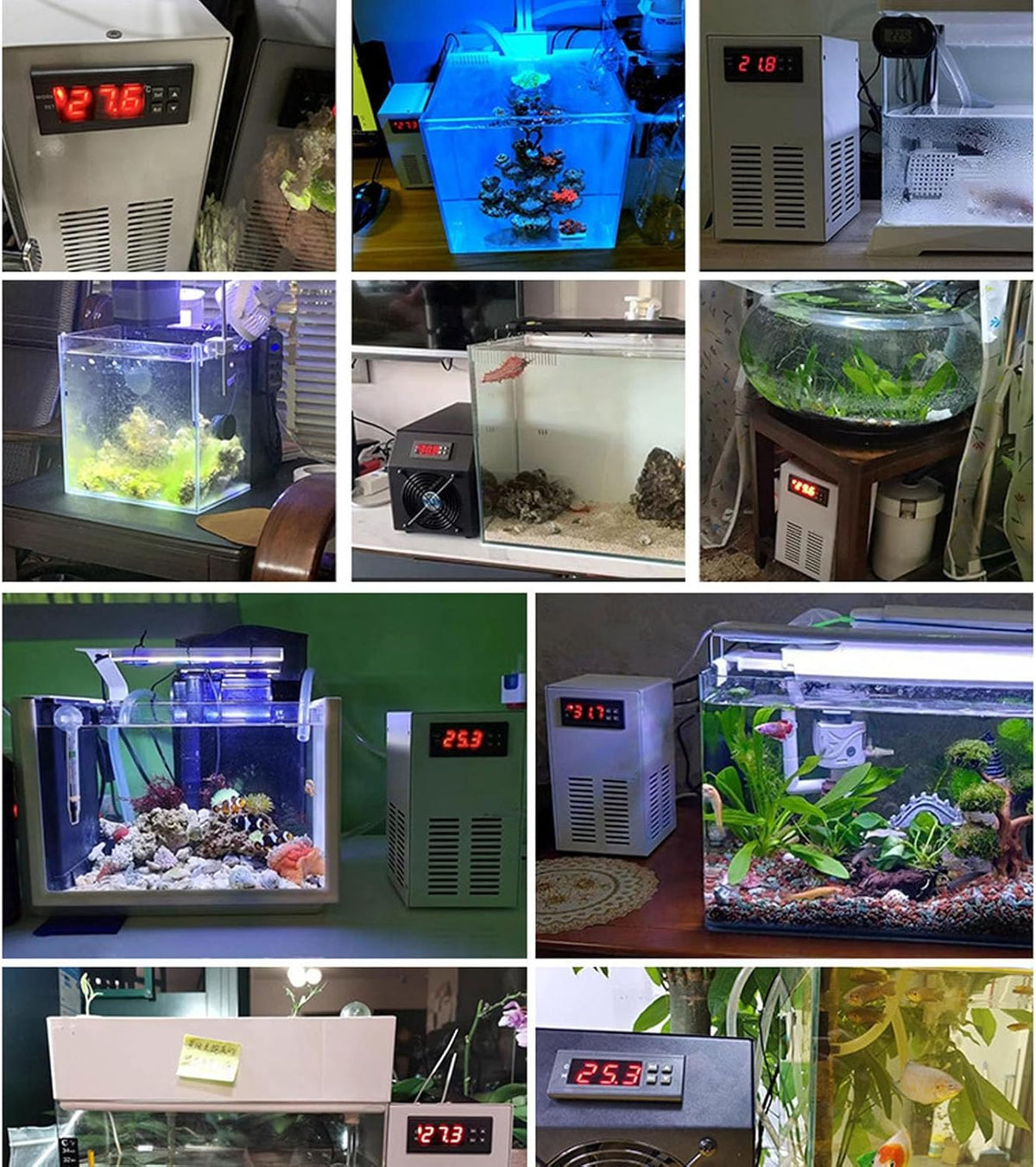 Aquarium Chiller 20L – Waterkoeler – Aquariumkoeler – Axolotl Koeler – Koelsysteem – 72W – Stil <35 dB