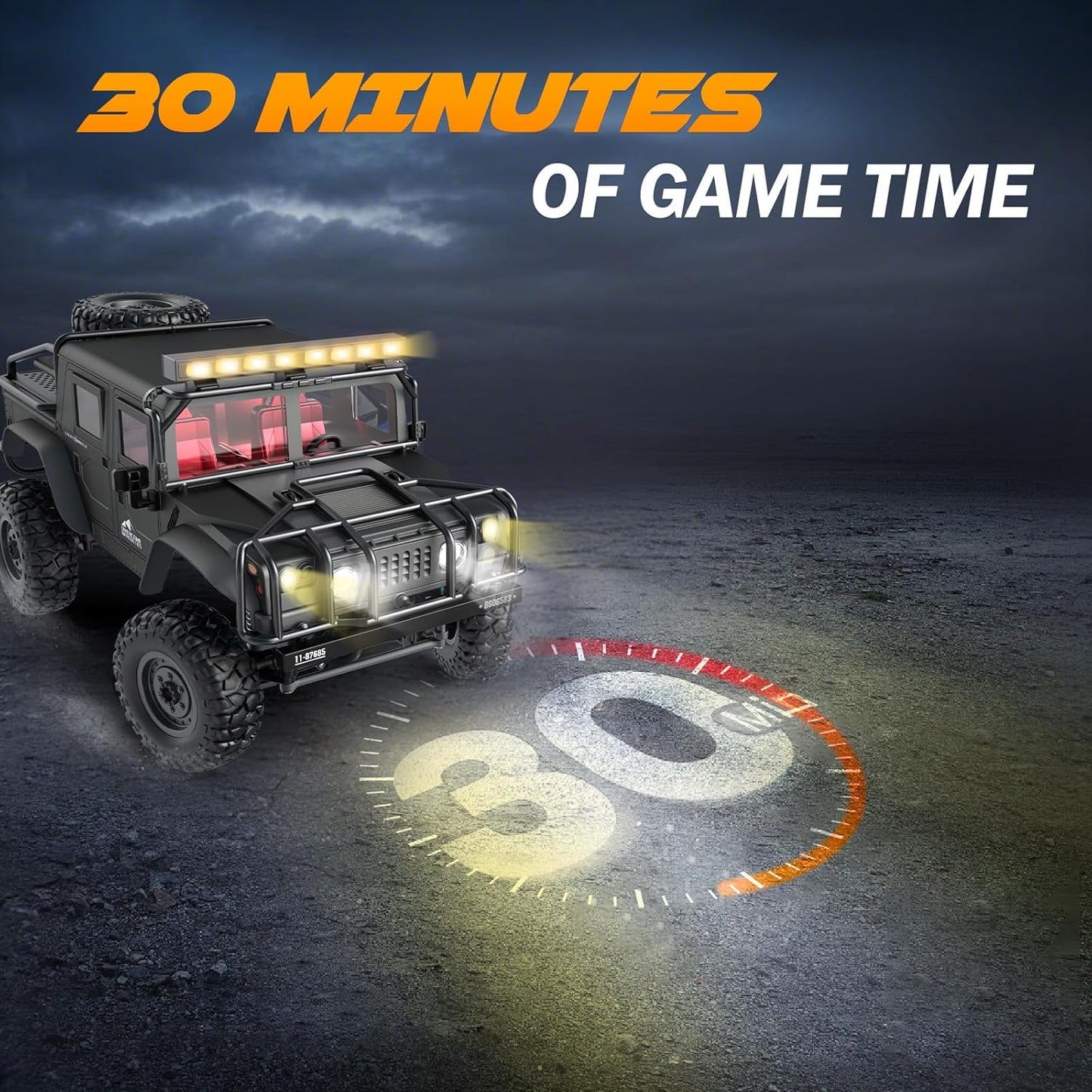 SIMREX 1:12 Schaal All-Terrain Afstandsbediening Auto, 4WD RC Auto's met 2,4 GHz, RC Klimtruck, IPX4 Waterdicht Off-Road Voertuig met Twee Oplaadbare Batterijen, Voor Kinderen Tieners Volwassenen