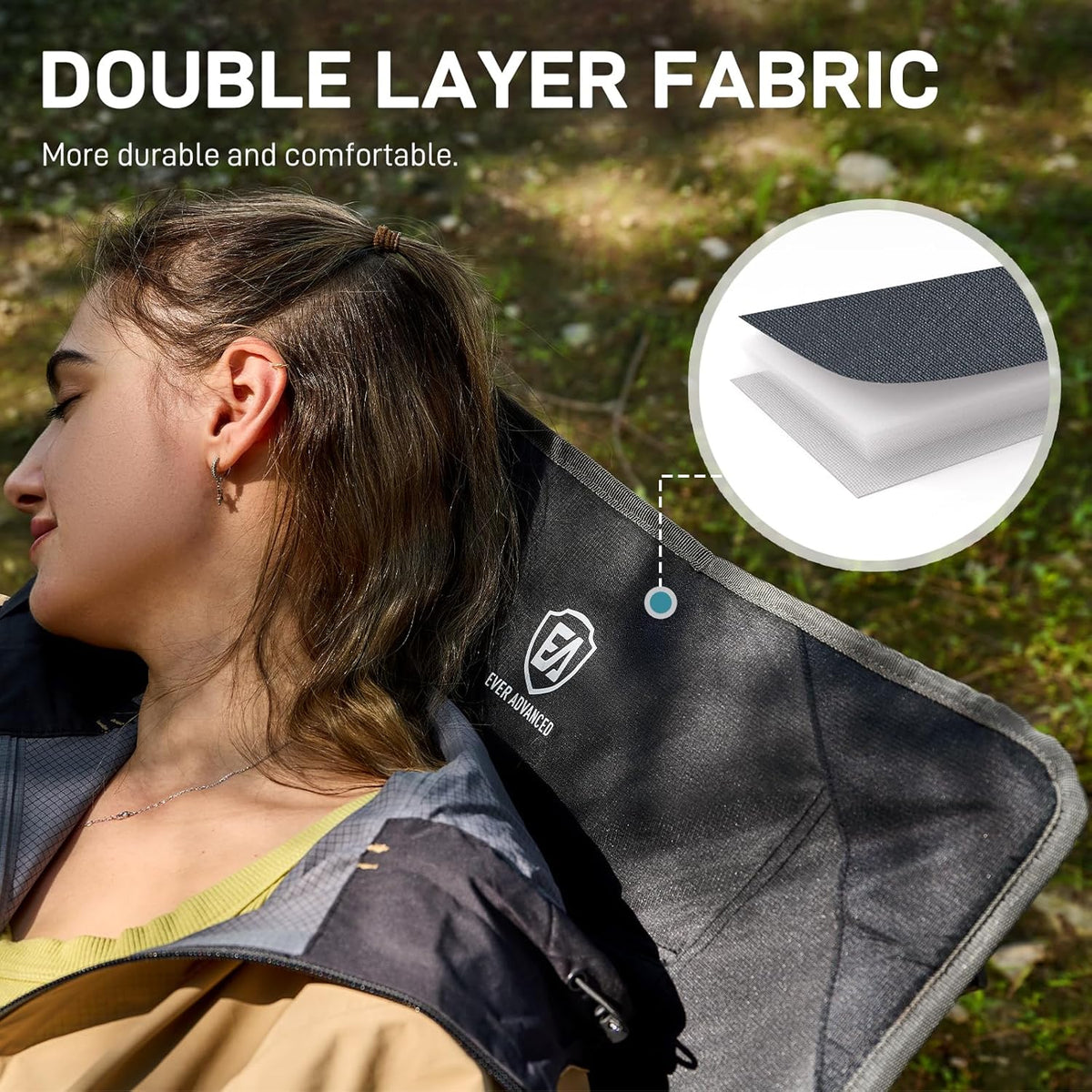 Campingstoel – Opvouwbare Stoel – Klapstoel – Vouwstoel – Tuinstoel – Verstelbare Rugleuning 4 Standen – Belastbaar tot 160 kg