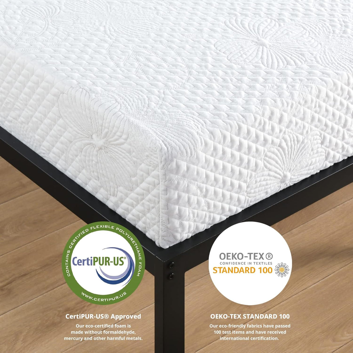 Olee sleep 15 cm Memory Foam Matras/Koud gelschuim/Öko-Tex/CertiPUR-US/comfortabel matras / 3 lagen / 140 x 200 cm/Full/Wit