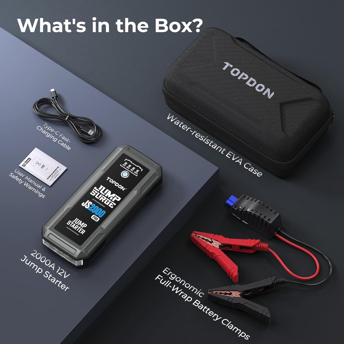 Jump Starter – Startbooster – Starthulp – Accubooster – Noodstarter – Snelle Startboost Bij Lege Accu – Draagbaar En Compact