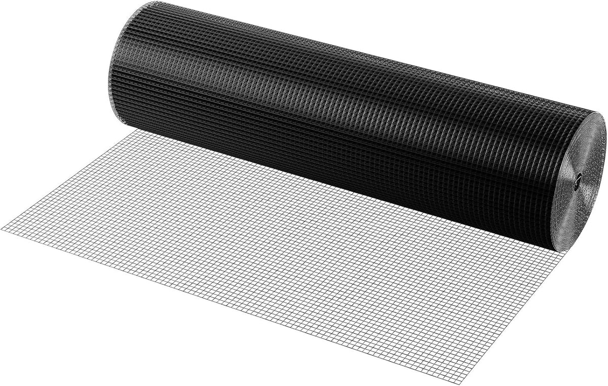 VEVOR Hardwaredoek, 48" x 100' Gegalvaniseerde Wire Mesh Roll, 19 Gauge Kippengaas Omheining Roll, Vinyl Coating Metalen Wire Mesh voor Kippenhok Barrière, Konijn Slang Hekken, Pluimvee Behuizingen