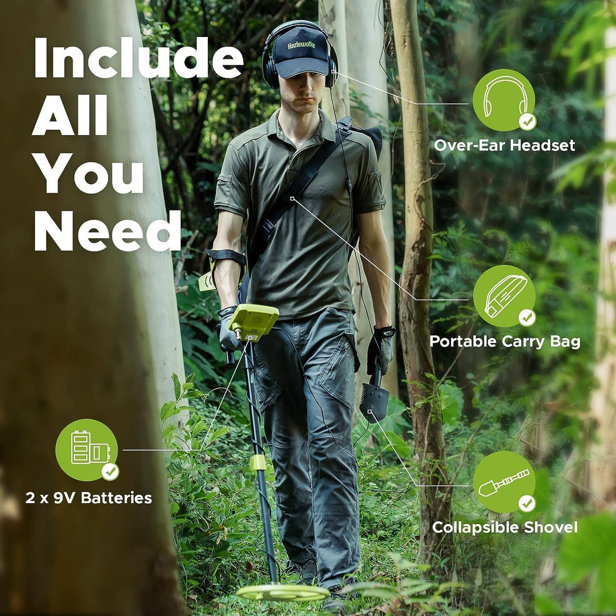 Metaaldetector – Metaaldetector Voor Volwassenen – Goudzoeker – Schatzoeker – Metaalzoeker – 5 Modi Met Pinpoint- En Geheugenmodus – 10 Inch Waterdichte IP68 Spoel Met Groot Verlicht Lcd-Display