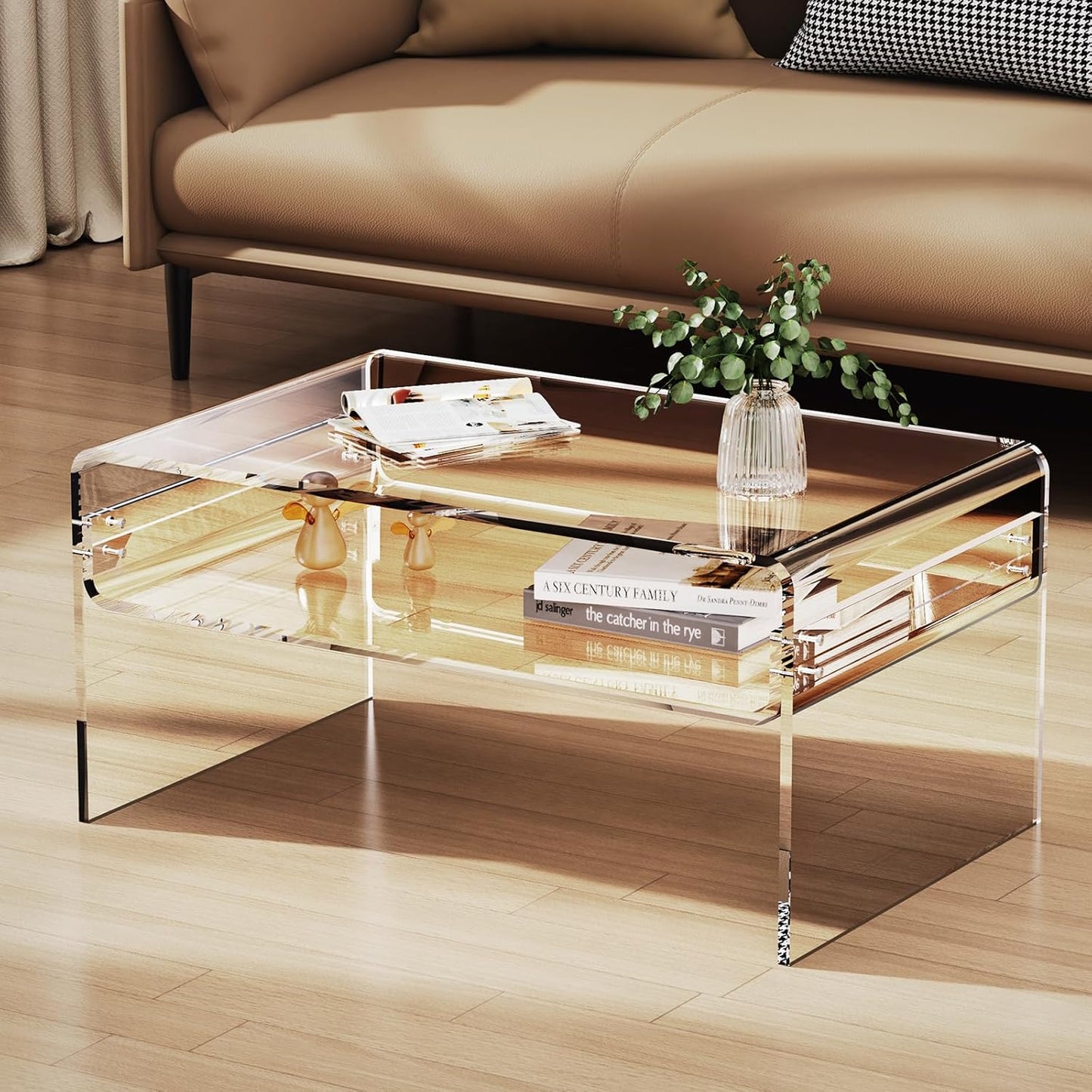 Acryl Salontafel, Transparant Helder Acryl Tafel (Transparant, 50 cm)