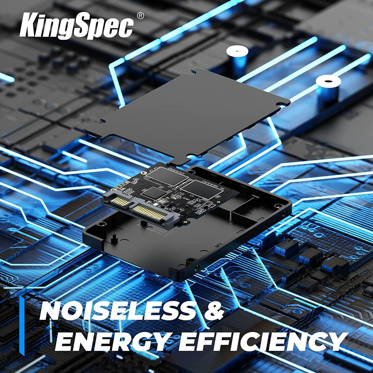 KingSpec 2TB 2,5” SATA SSD harde schijf Interne SATA 3 SSD 3D NAND Flash, compatibel met desktop/laptop