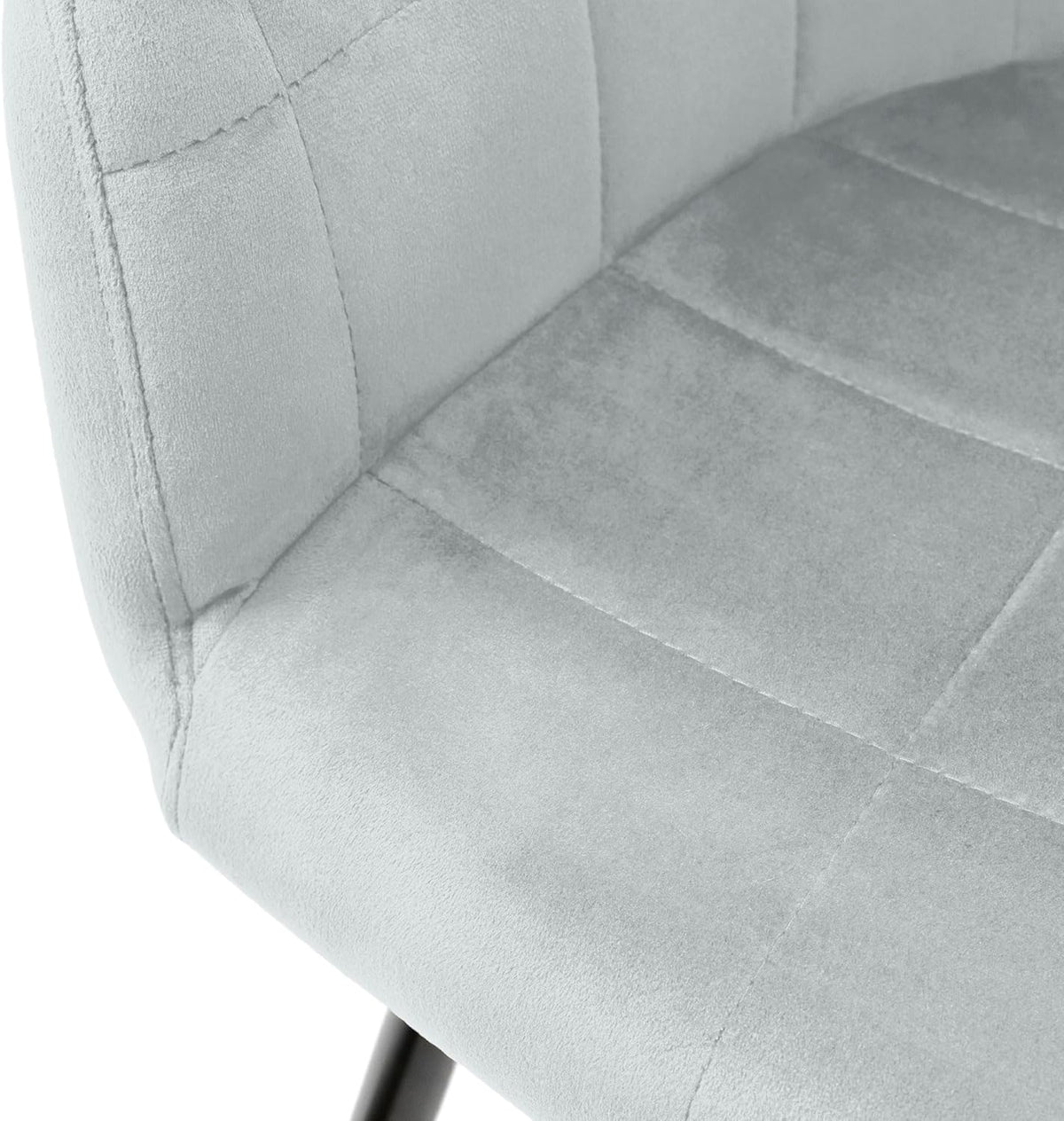 Eetkamerstoelen – Stoelen – Kuipstoelen – Armstoelen – Beklede Stoelen – Set Van 6 – Comfortabele Ergonomische Zitting – Metalen Poot Met Zwarte Poedercoating