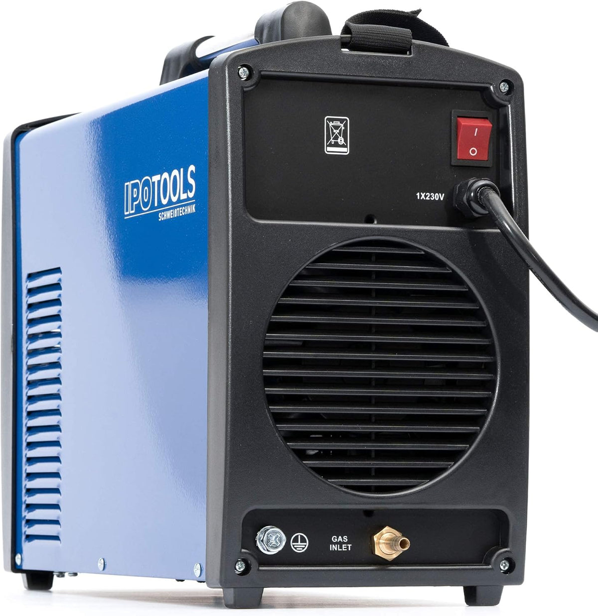 IPOTOOLS ACDCTIG 200P WIG Lasapparaat, AC/DC, lasapparaat met 200 ampère, volledig digitaal inverter-lasapparaat, inclusief HF-ontsteking, pulsfunctie, MMA/E-hand, IGBT