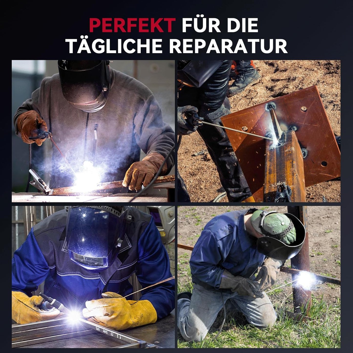 ARCCAPTAIN IControl ARC205 Pro Elektrodenlasapparaat, app-bediening, 205 ampère ARC/Lift TIG lasapparaat, led-display, IGBT inverter 230 V MMA lasapparaat met warmstart, boogkracht en anti-stick