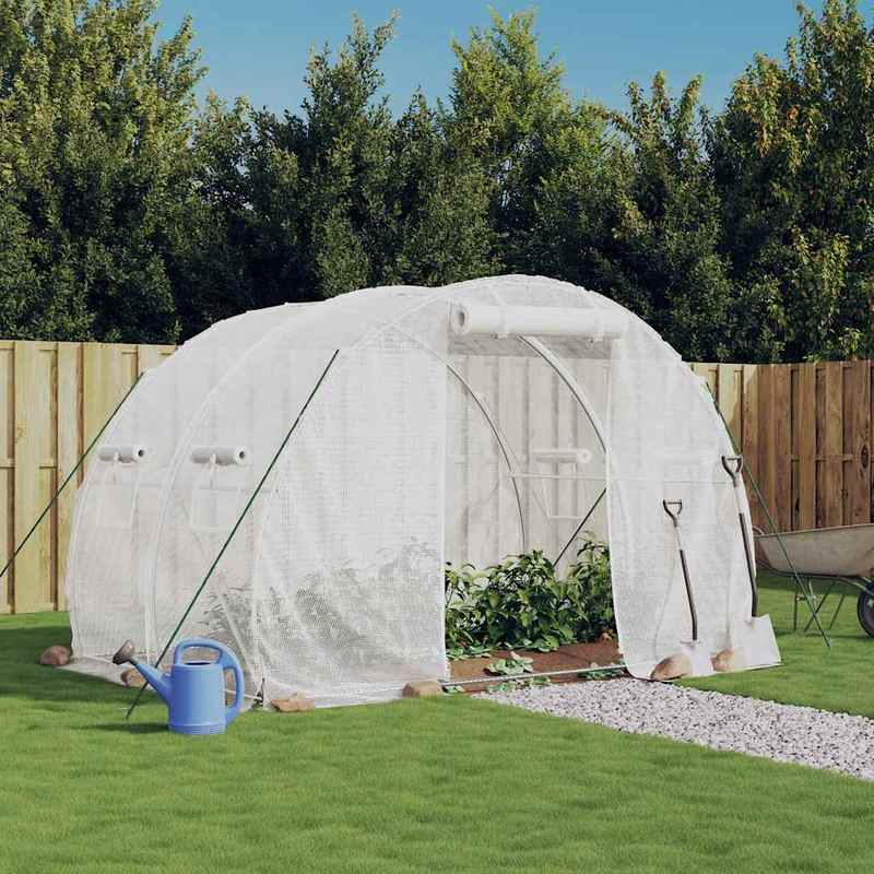 Kweekkas – Tuinkas – Broeikas – Plantenkas – Serre Bianco – Wit Stalen Frame – 6 m² Oppervlakte - 3x2x2m