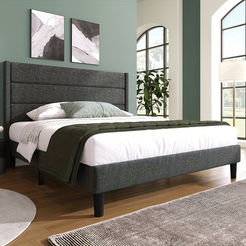 Bedframe – Bedframe zonder montage – Ledikant – Slaapbank – Platformbed – Modern minimalistisch design – Duurzaam bamboe – Ruimtebesparend en direct gebruiksklaar