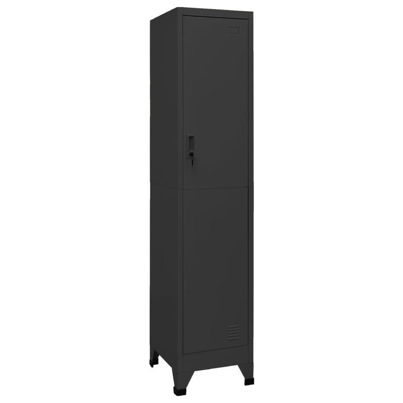Lockerkast – Lockerkastje – Opbergkast – Kantoorkast – Metalen kast – Afsluitbaar – Stabiele stalen constructie – Ruimtebesparend verticaal design