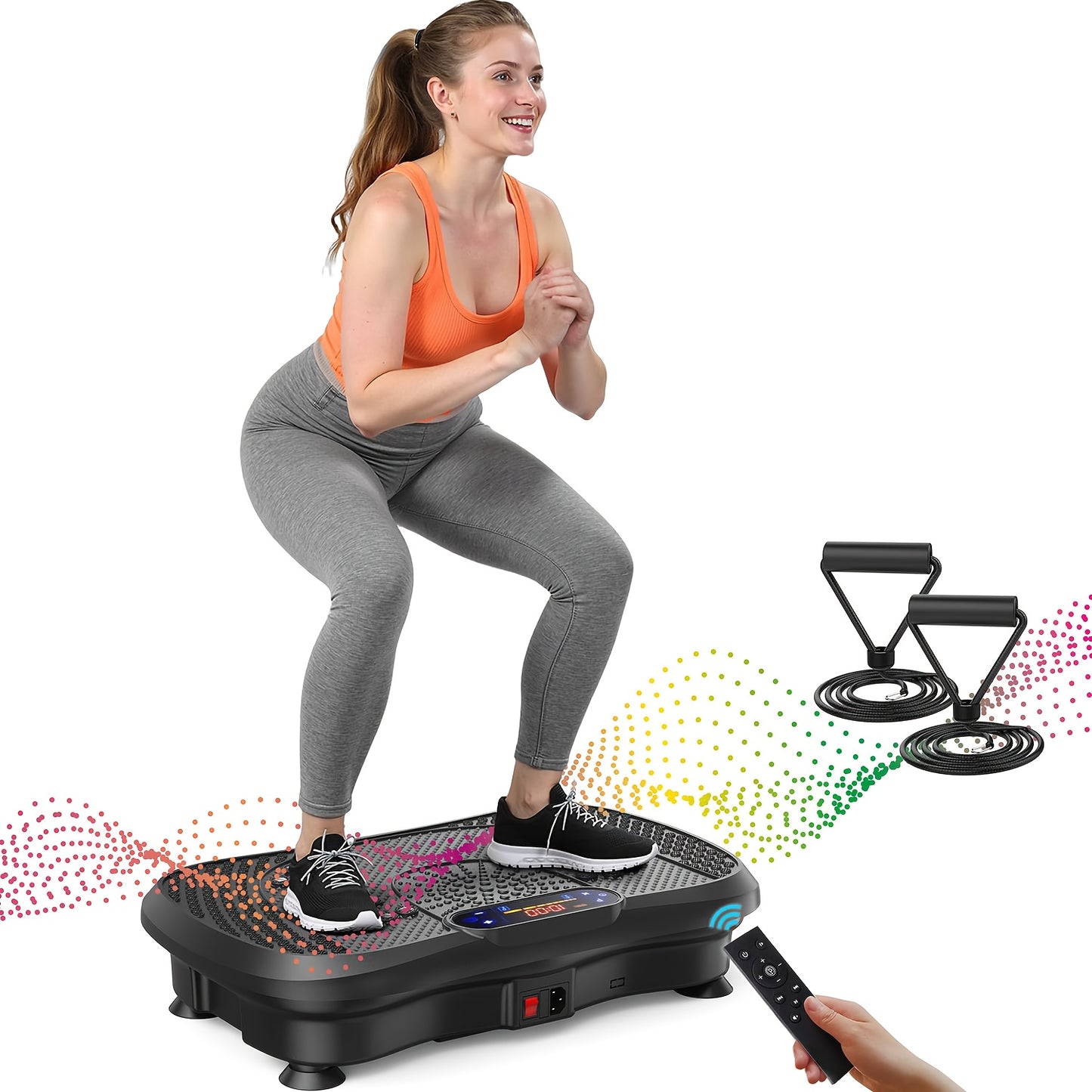 Vibratieplaat – Trilmachine – Schudbord – Fitnessplatform – Lichaamstrainer – Volledig Lichaam Vibrator – Verbetert Lymfedrainage – Geschikt Voor Gewichtverlies – Zwarte Kleur