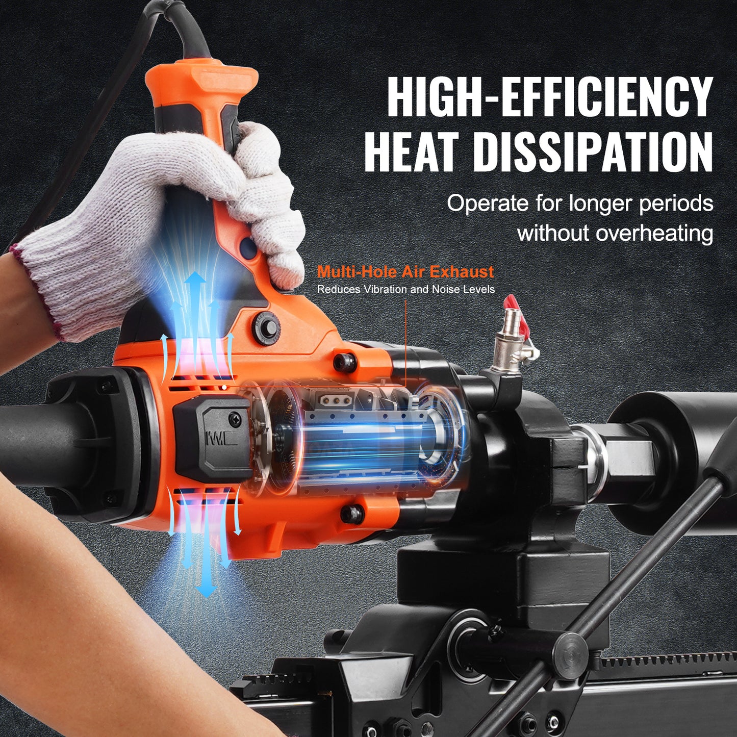 Kernboormachine – Diamantboormachine – Betonboormachine – Magneetboormachine – Boormachine – 2000W Krachtige Motor – 20-160 mm Boordiameter
