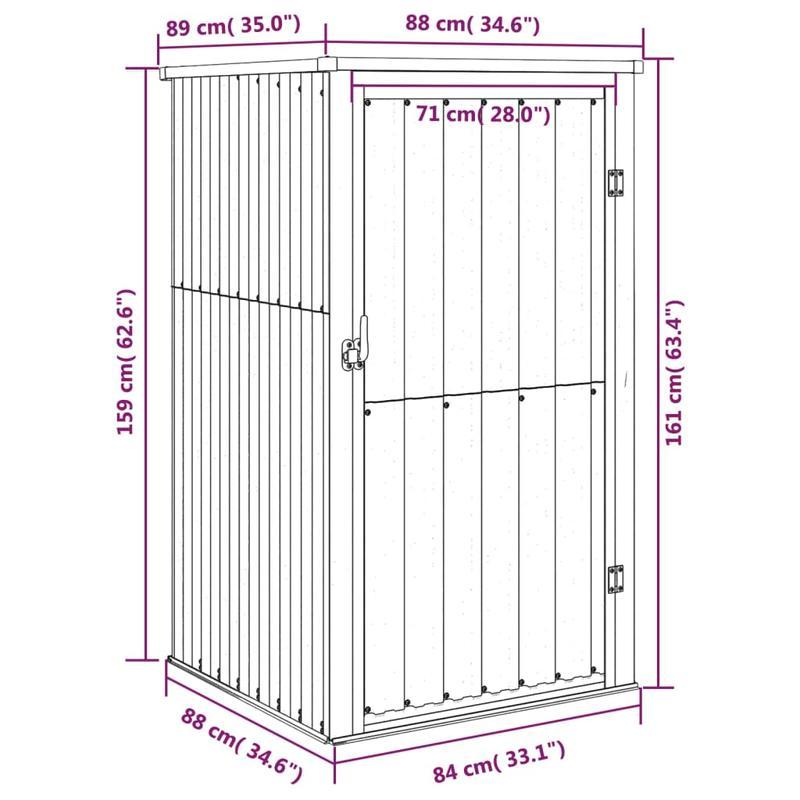 Tuinhuisje – Tuinschuur – Tuinberging – Gereedschapsschuur – Tuinkast – Groen – Duurzaam Gegalvaniseerd Staal – Compact 88x89x161 cm