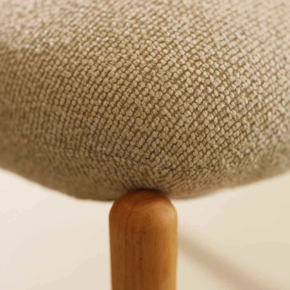 Eetkamerstoel – Stoel – Kuipstoel – Designstoel – Zitstoel – Beige – Gewatteerde Zitting – Lichtgewicht Stevig Frame
