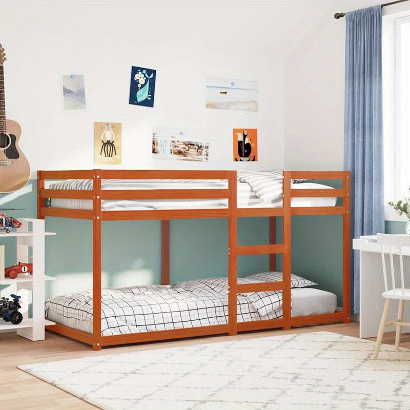 Hoogslaper – Stapelbed – Stapelbedden – Kinderbed – Eenpersoonsbed – Massief Houten Frame – Met 2 Ruime Laden – 75x190 cm – Europees Design