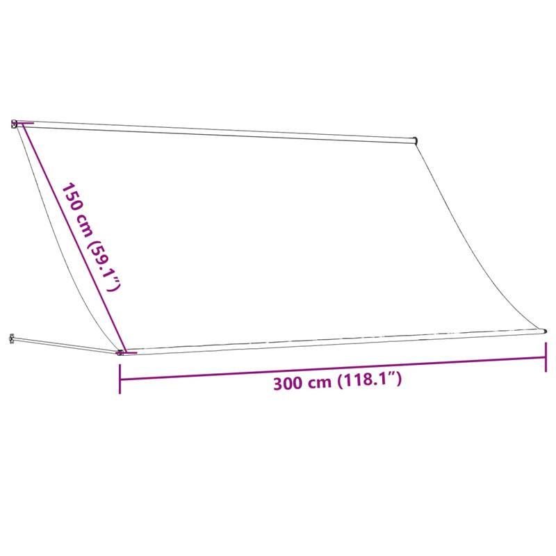 Uitschuifbare Zonwering – Terrasoverkapping – Markies – Balkonzonwering – Tuinzonwering – Waterdicht & Vuilbestendig – 300x150 cm Antraciet Polyester met Staal Frame